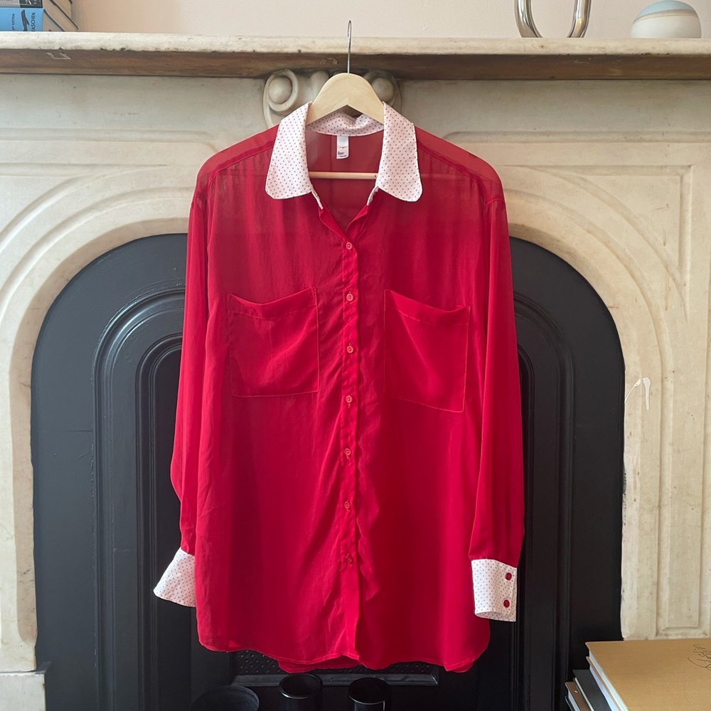 American Apparel Circa 2012 Chiffon Button Down